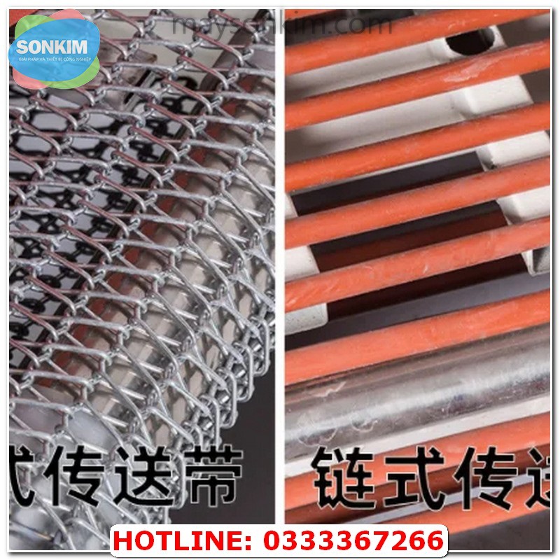 Máy co màng để bàn băng tải xích/ đũa SK6000